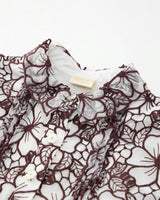 Chelsea Cotton Embroidered Dress, Wine