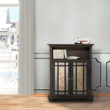 Windsor Wooden Floor Cabinet with Glass Mosaic Doors