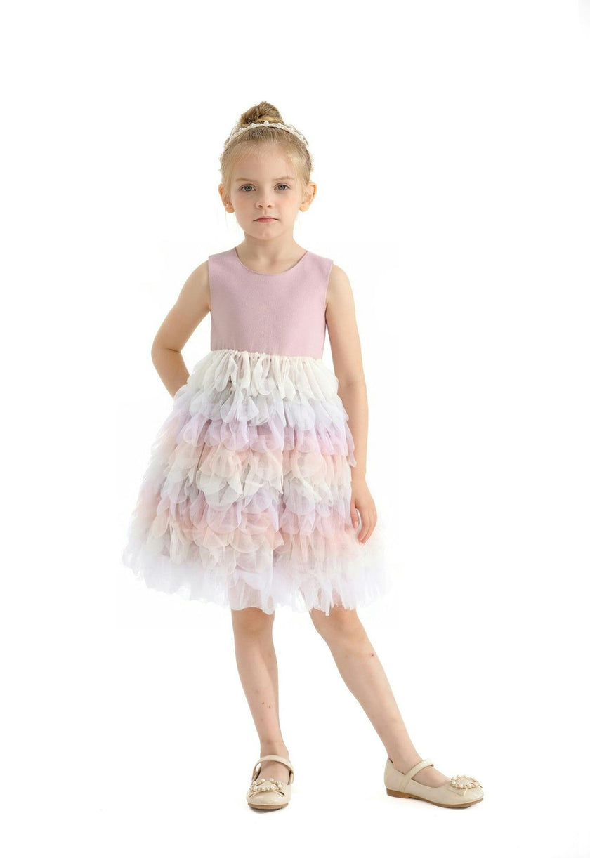 Purple Multi Ruffle Layla Dress
