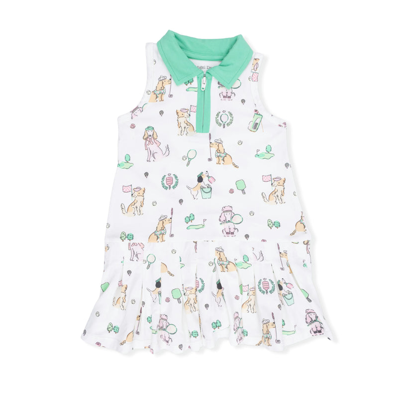 Country Club Dogs Pink - Polo Tennis Dress with Cartwheel Short