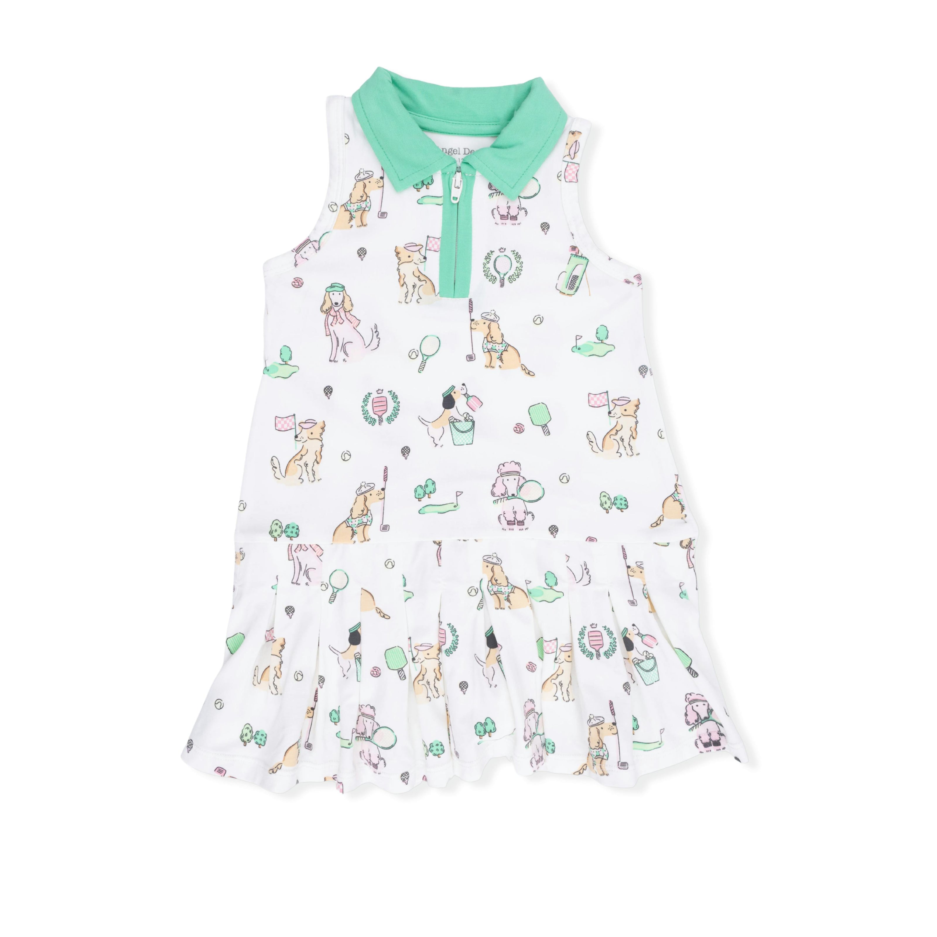 Country Club Dogs Pink - Polo Tennis Dress with Cartwheel Short
