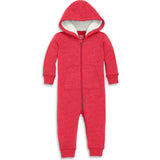 Baby teddy fleece-lined zip romper