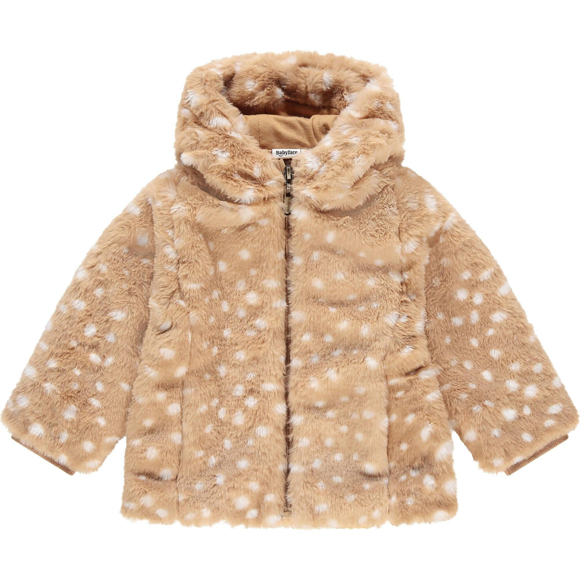 Print Faux Fur Jacket