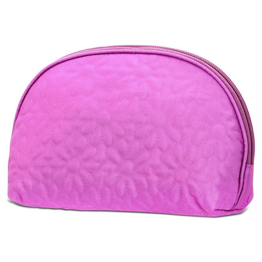 Puffy Flowers Oval Cosmetic Bag