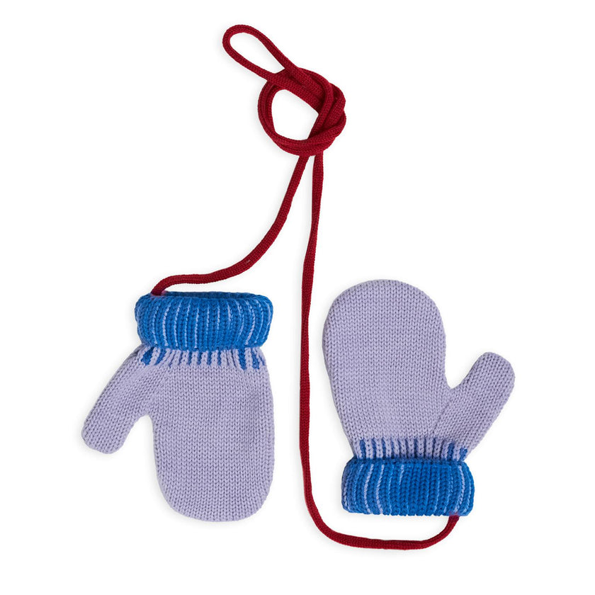 children's merino wool mittens - lilac ice