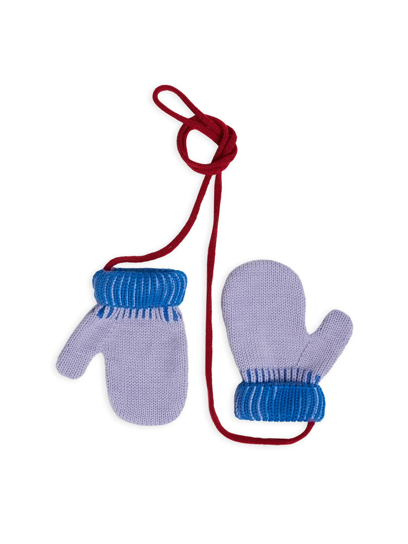 children's merino wool mittens - lilac ice