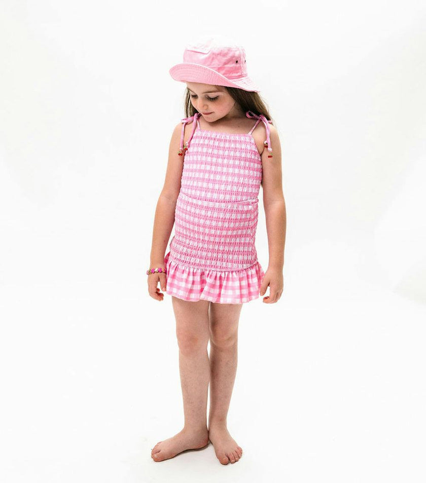 vivi one piece pink gingham
