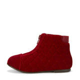 Nicole Quilted Velvet Zipped Ankle Boots