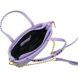 Quilted Rhinestone Tote Bag