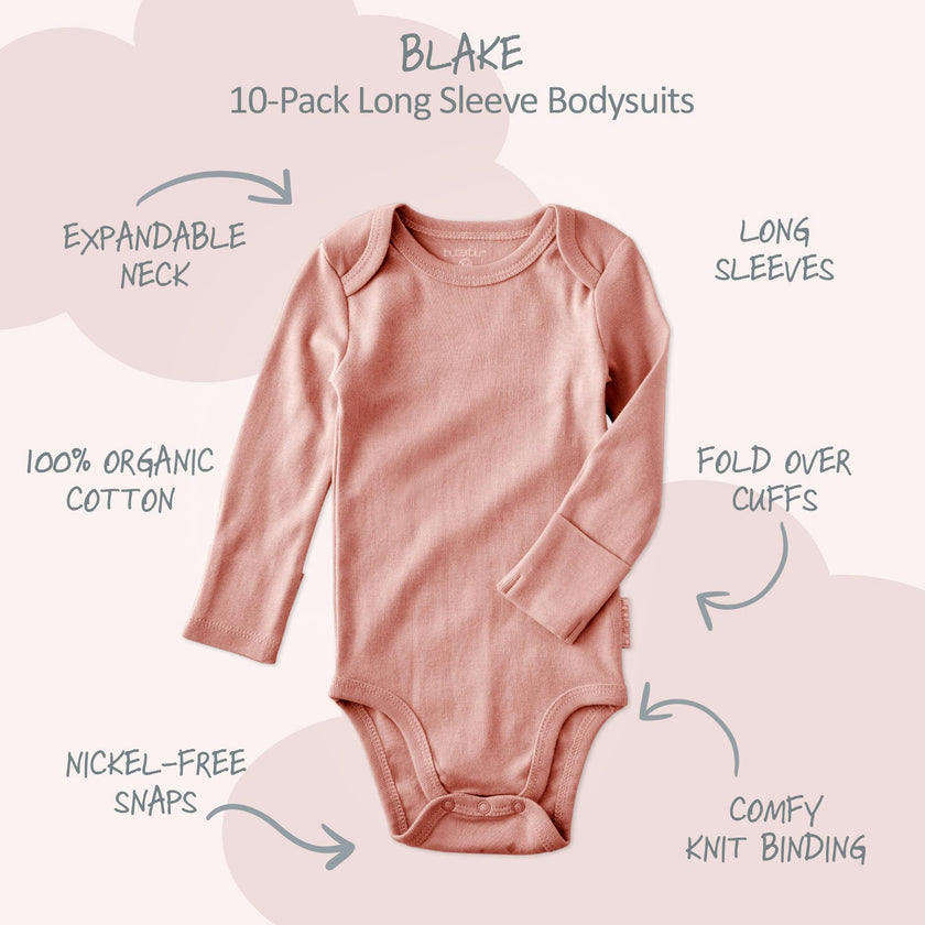 BLAKE 10-Pack Long Sleeve Bodysuit