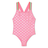 Pink Heart Print Swimsuit