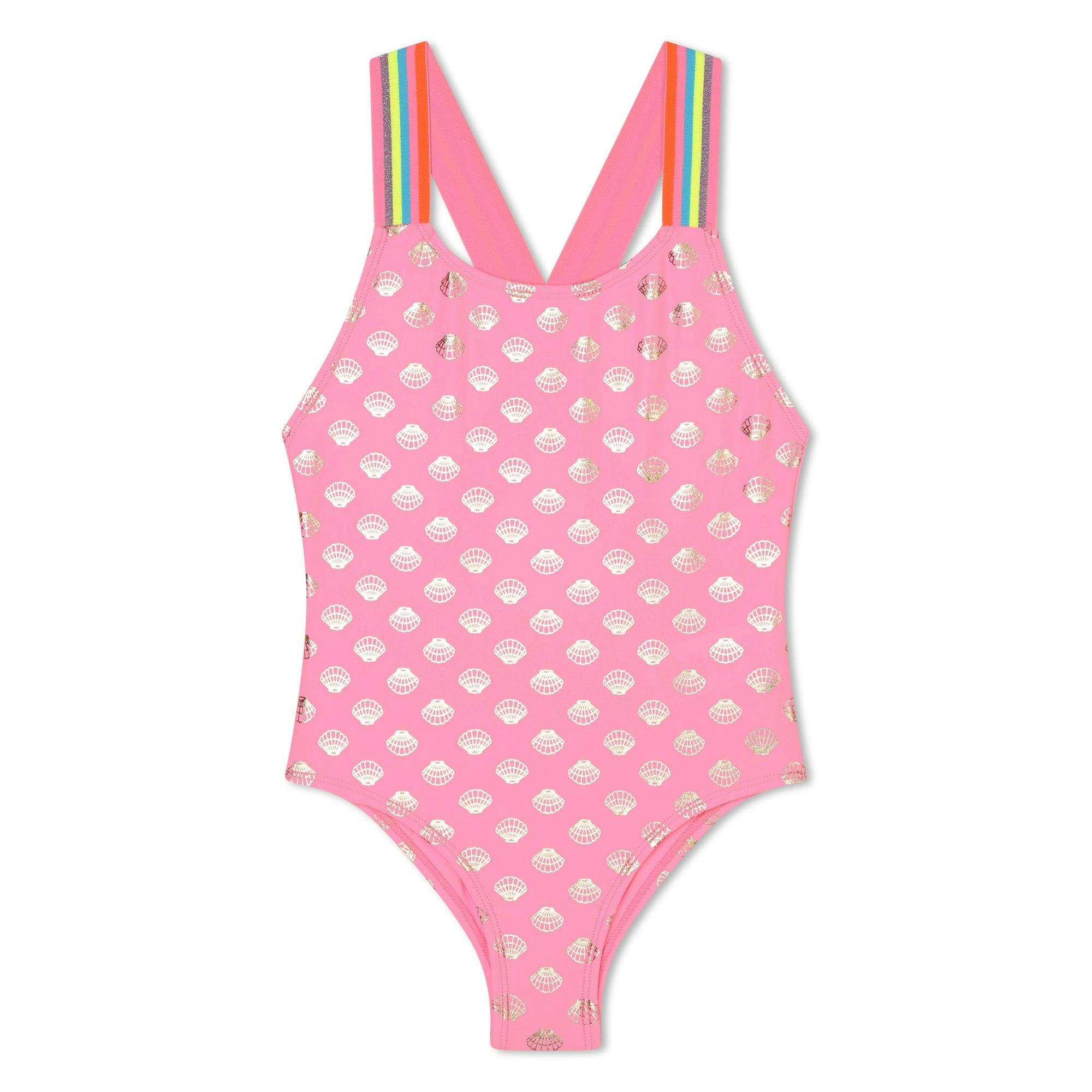 Pink Heart Print Swimsuit