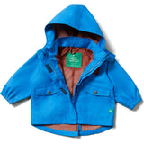Blue Recycled Waterproof Parka Coat, Blue