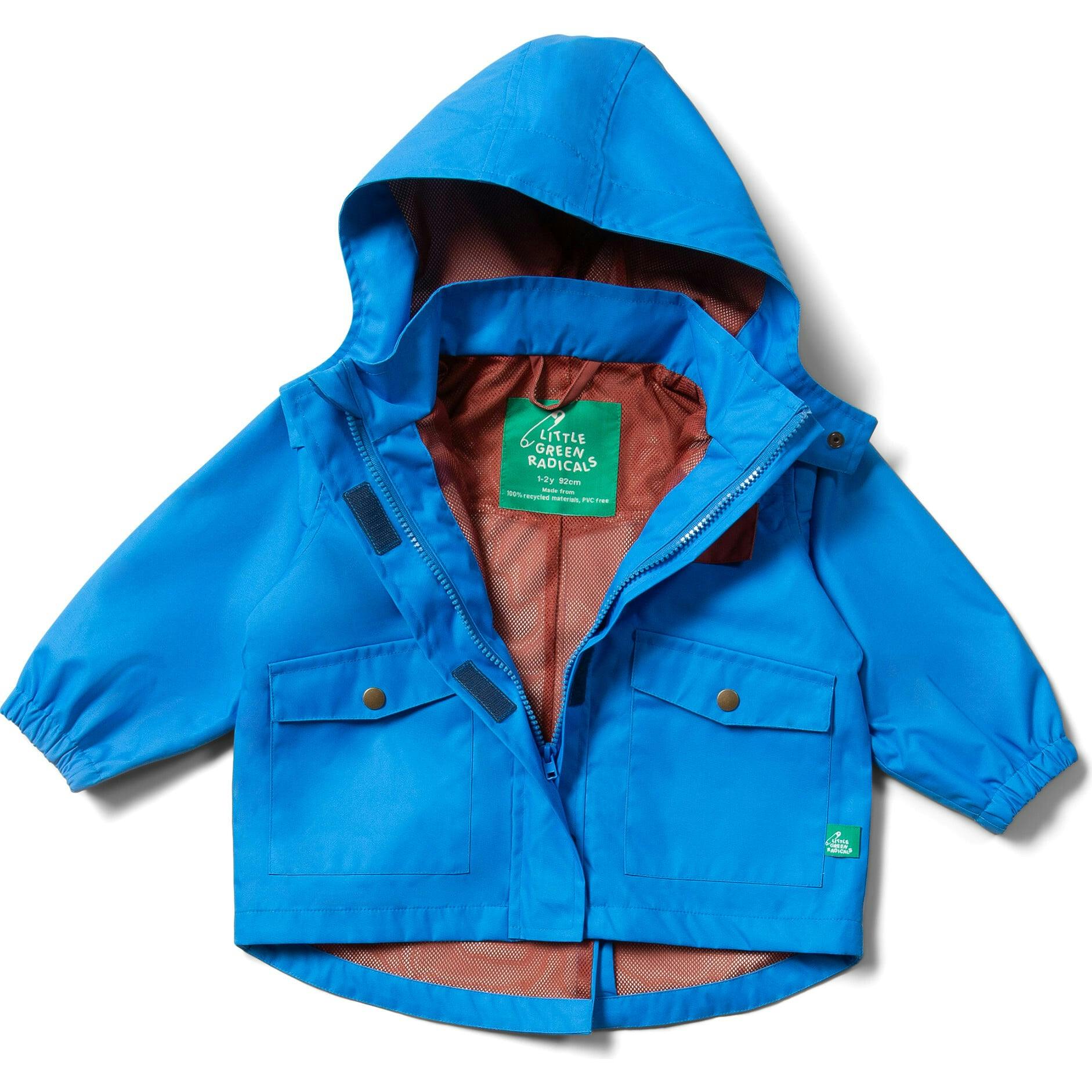 Blue Recycled Waterproof Parka Coat, Blue