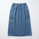 Denim Cargo Skirt