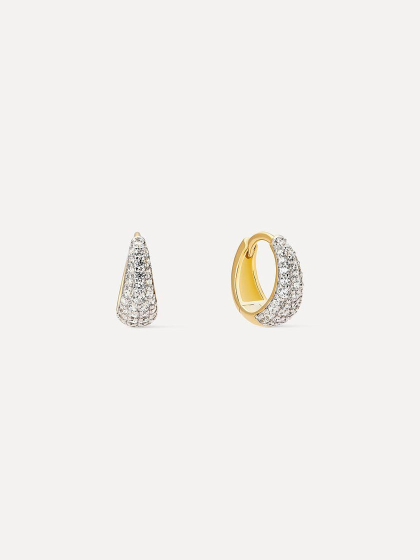 Huggie Earrings - Nate Pave