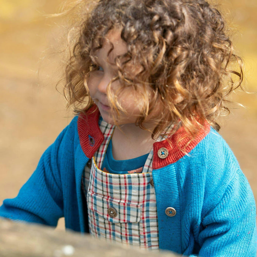 Checked Seersucker Pocket Dungaree Shorts, Multi