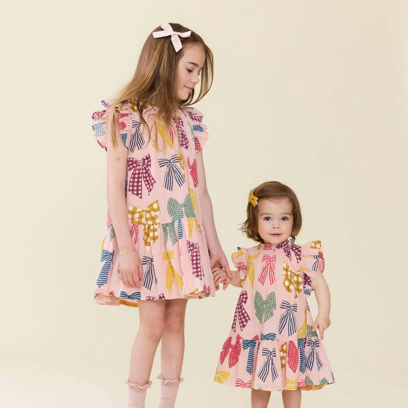Baby Girls Harper Dress Set - Patterned Bows