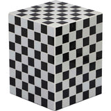 Callista 18" Modern Bohemian Ceramic Tiled Rectangle End Table