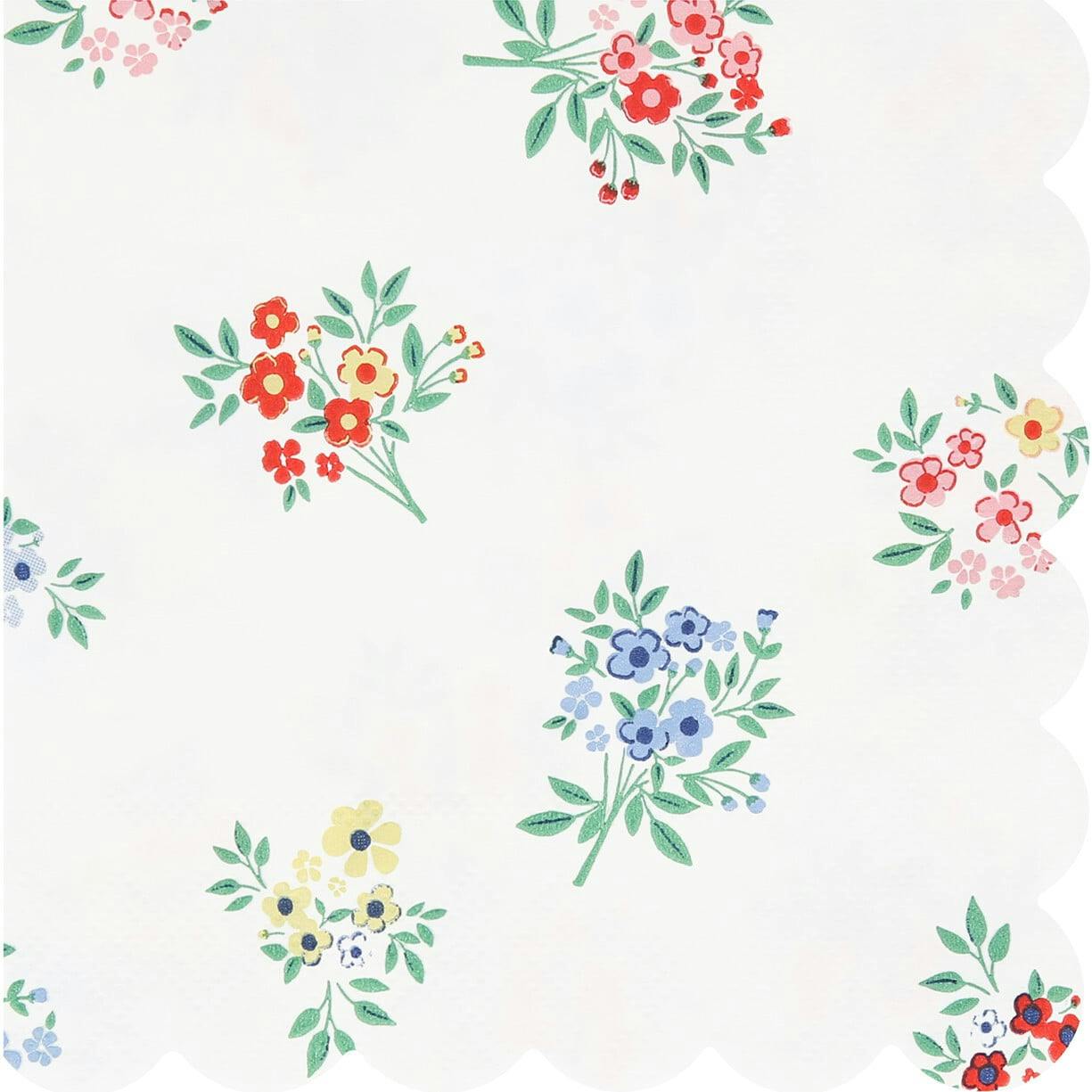 Ditsy Posy Scalloped Small Napkins