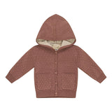 Knitted Jacket Dark Blue Grey/Dark Almond