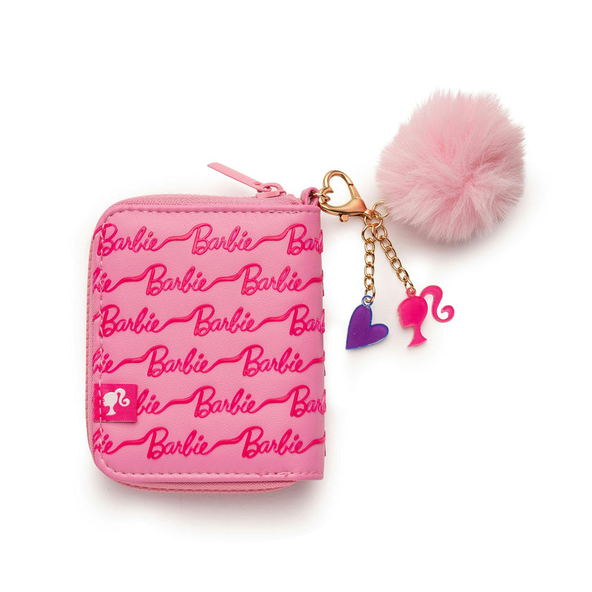 Barbie™ Ribbon Script Kids Zip Wallet with Pom Charm