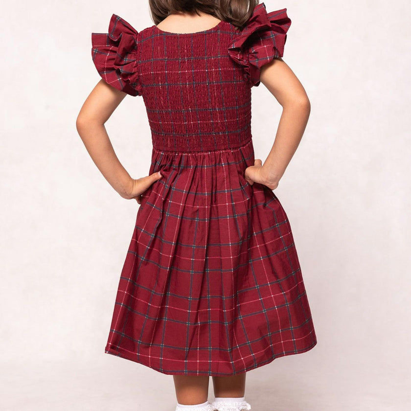 Mini Hattie Dress in Burgundy Plaid