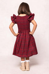 Mini Hattie Dress in Burgundy Plaid
