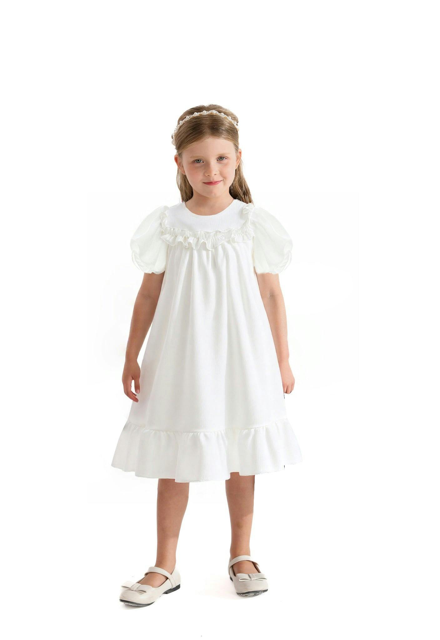 White Ruffle Berlin Dress