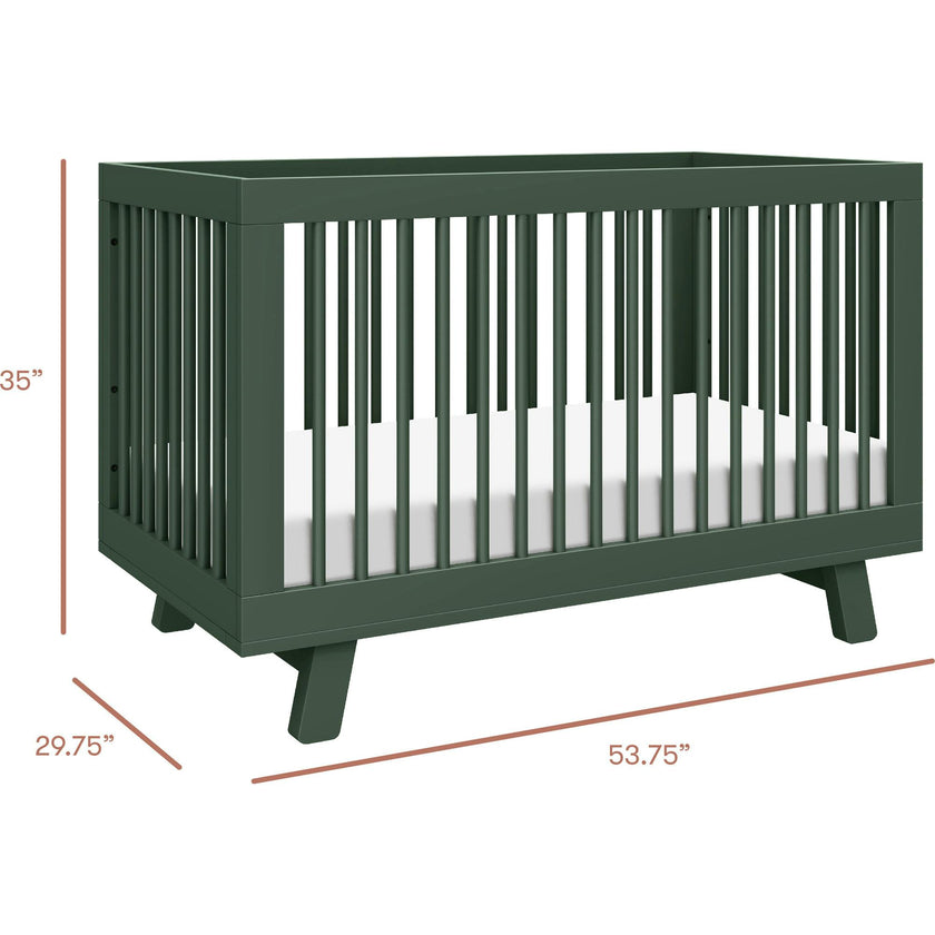 Hudson 3-In-1 Convertible Crib With Toddler Bed Conversion Kit In
