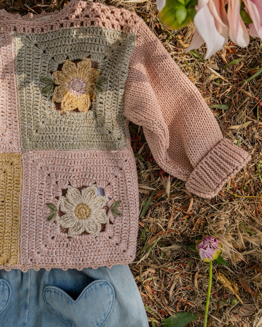 Patchwork Sweater in Meadow Bloom