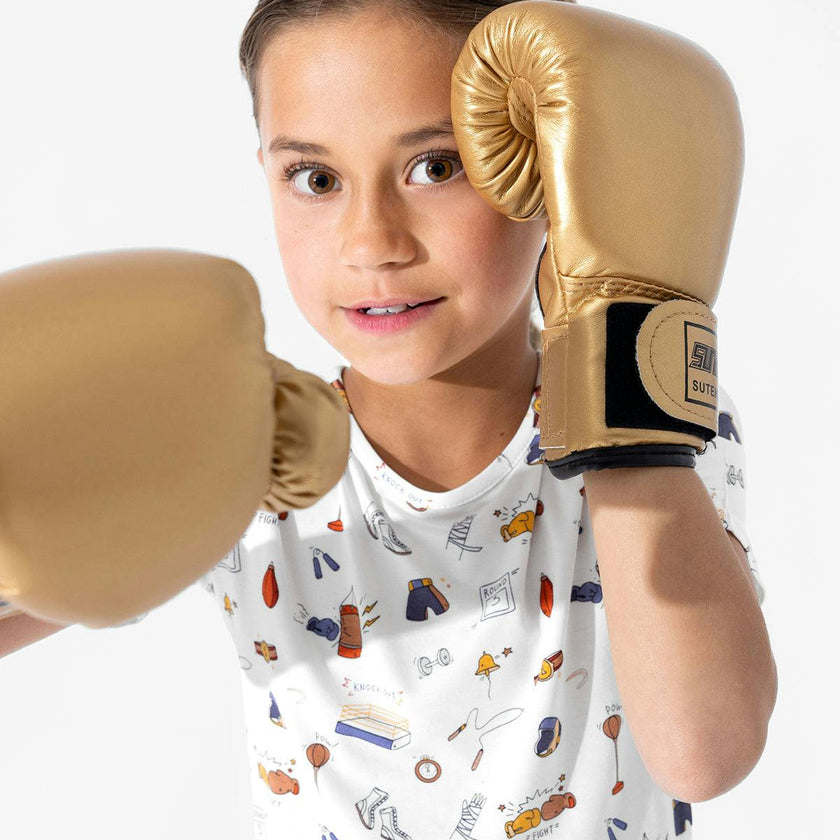 Boxing Bamboo Kids Pajama Short Set