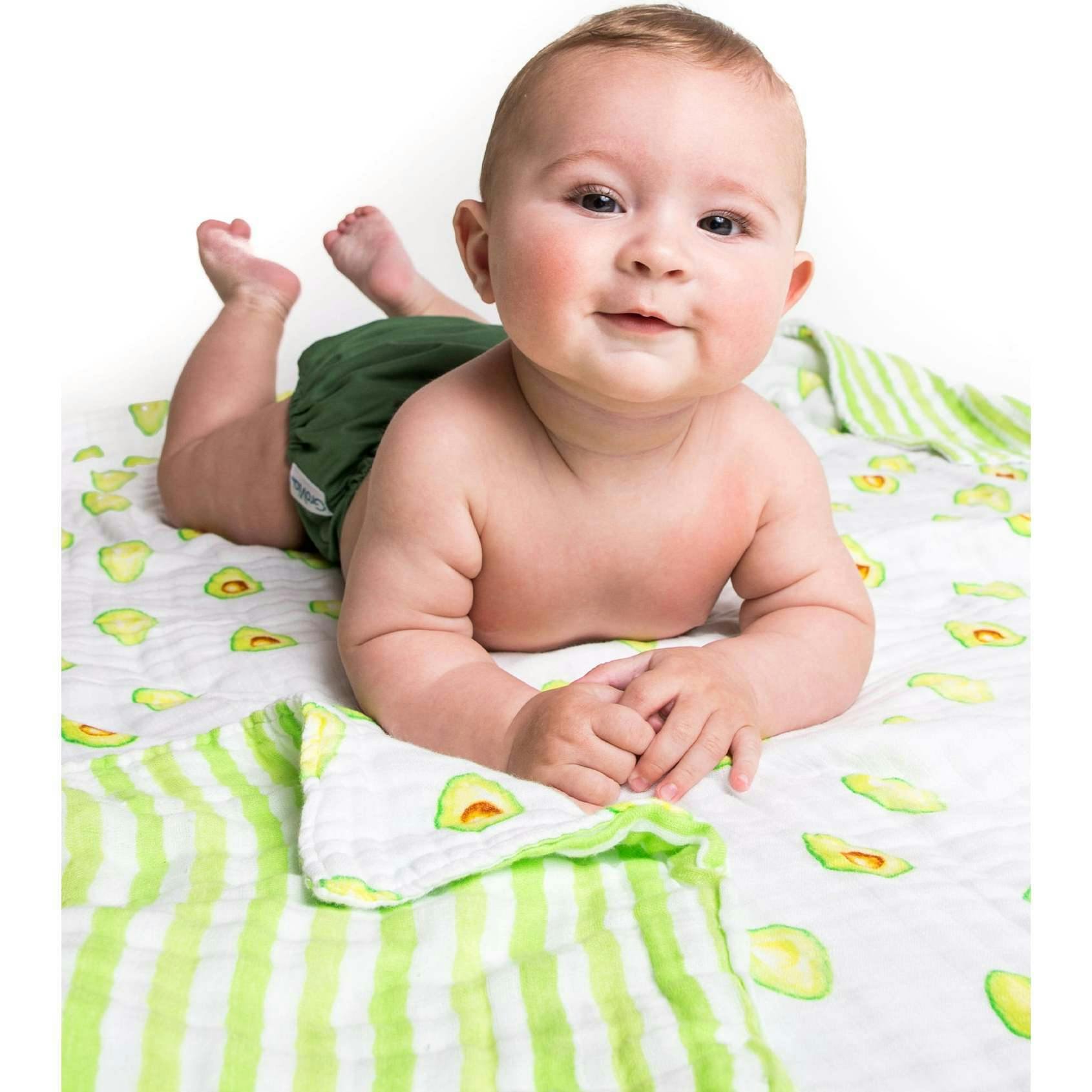 Organic Muslin Four-Layer Reversible Snug Blanket