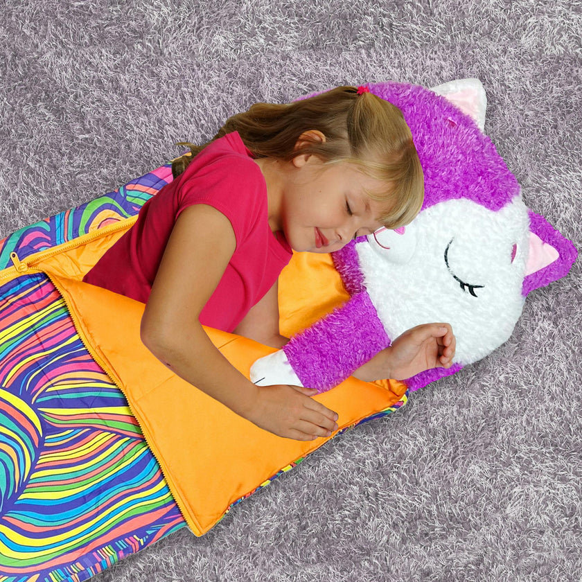 Happy Nappers: S4 Med - Purple & White Cat