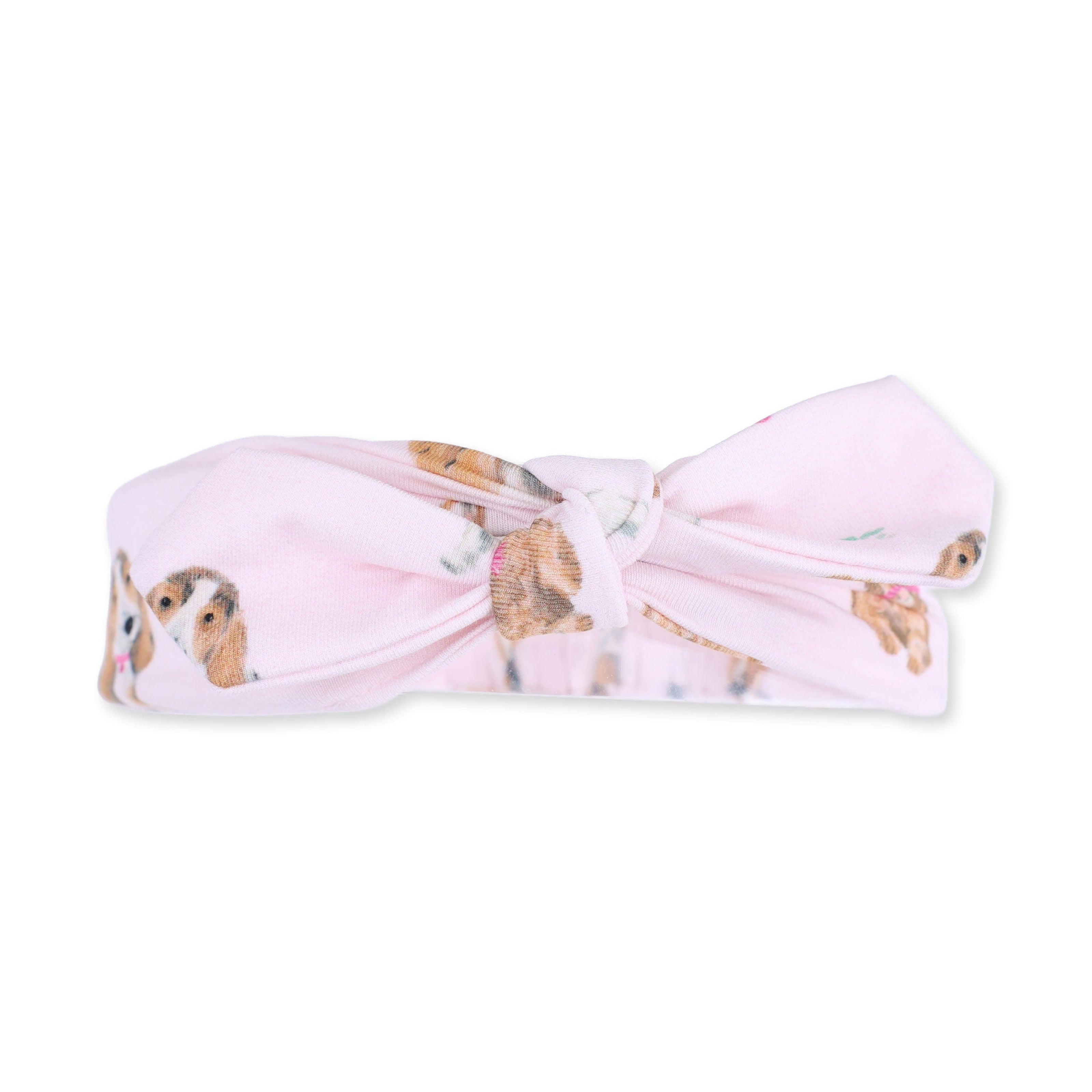 Bestie Dogs Pink - Knot Headband