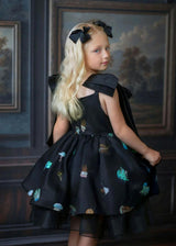 Ocean Magic Black Sequin Tulle Birthday Dress for Girls