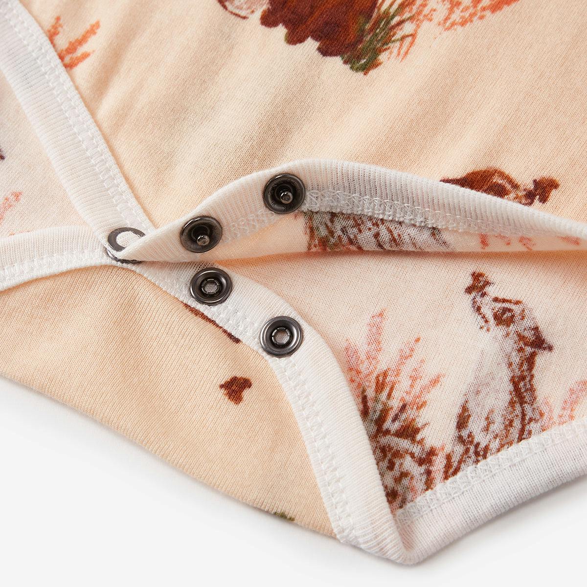 Floral Organic Cotton Long Sleeve One Piece