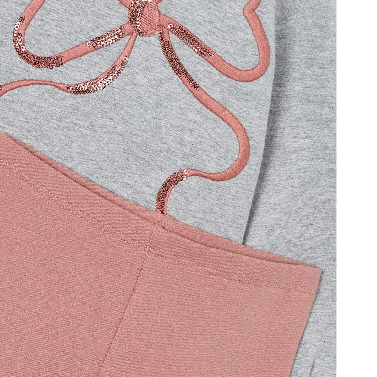 Set Leggings And Sweatshirt Bow Girl