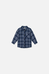 Baby Plaid Shirt Blue And White