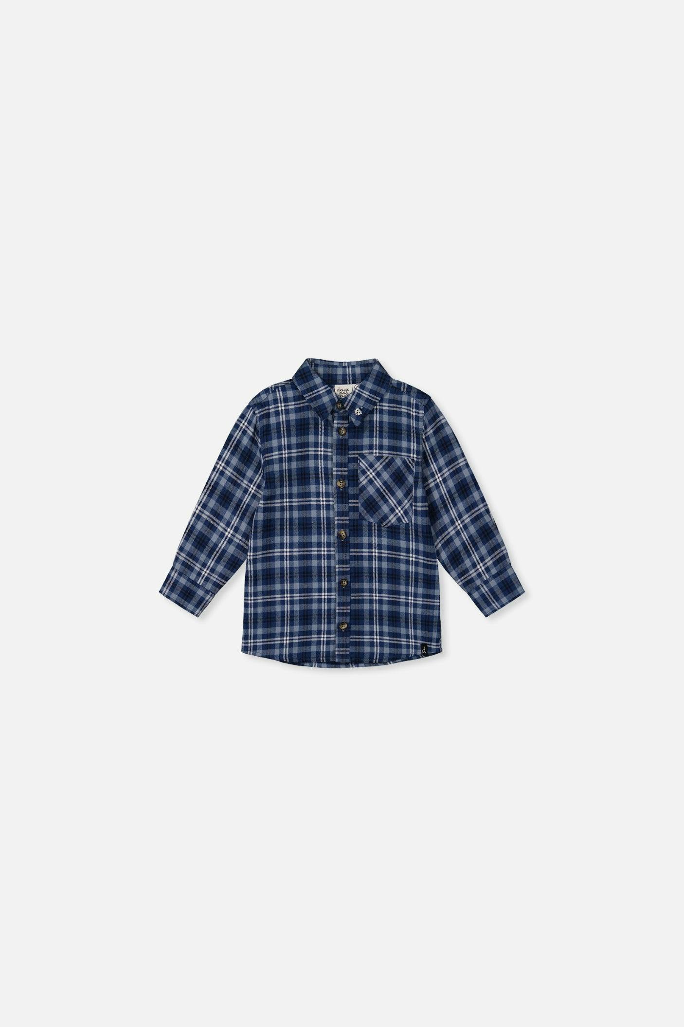 Baby Plaid Shirt Blue And White