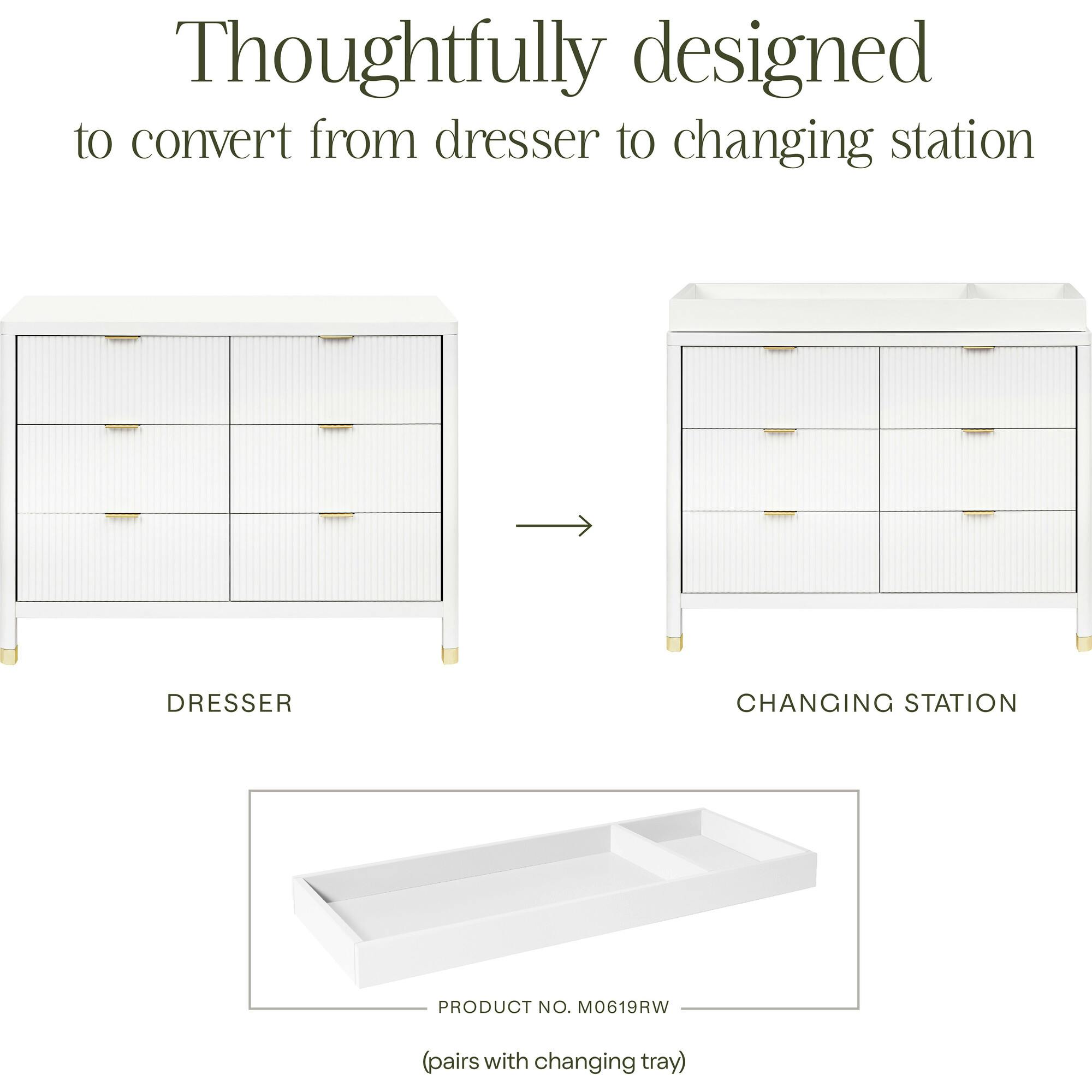 Brimsley Tambour 6-Drawer Assembled Dresser