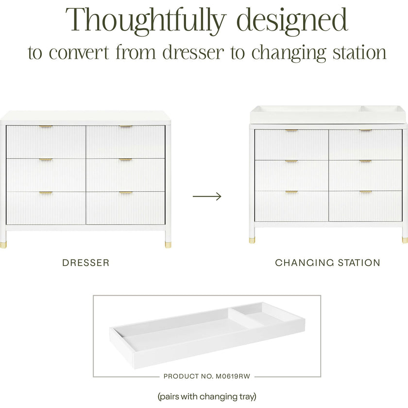 Brimsley Tambour 6-Drawer Assembled Dresser