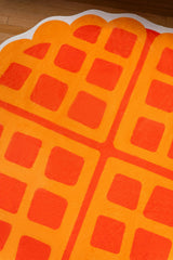 Yellow Irregular Waffle Rug by Becca Franks