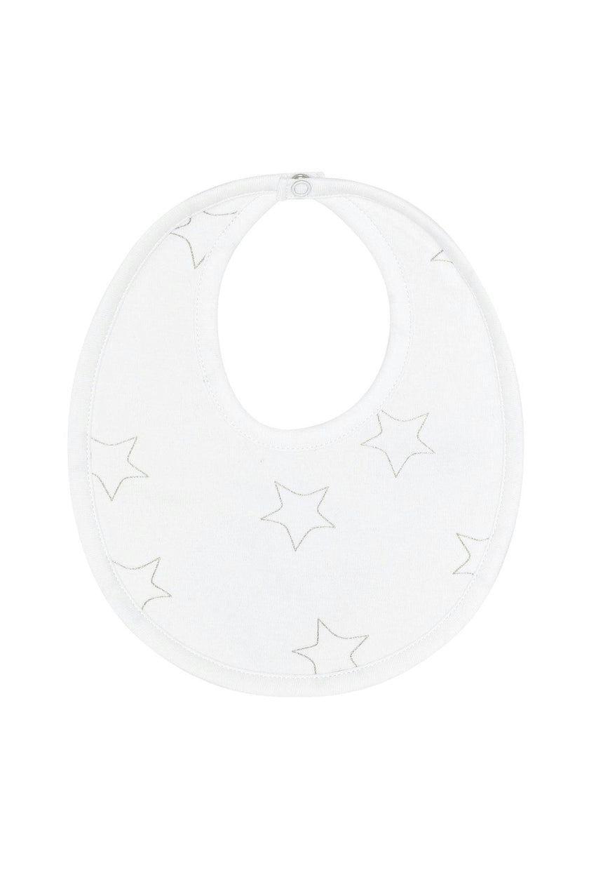 Grey Stars Print Bib