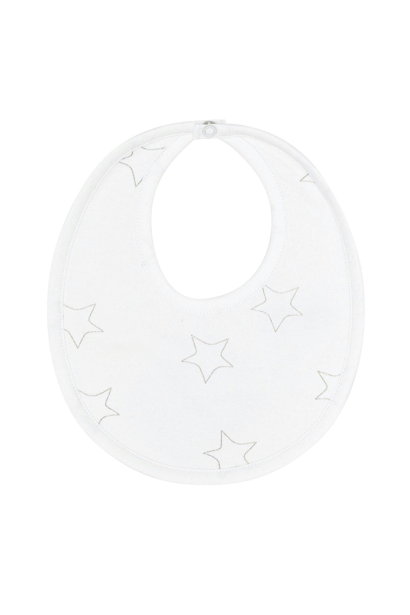 Grey Stars Print Bib