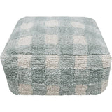 Vichy Plush Tablecloth-Inspired Pouf