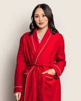 Women's Flannel Robe in Red