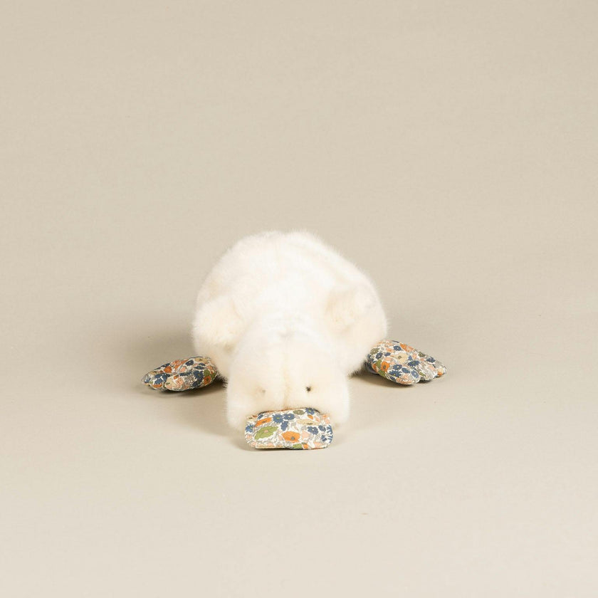 Aglae the Duck - Beige, Liberty Print | Pamplemousse Peluches