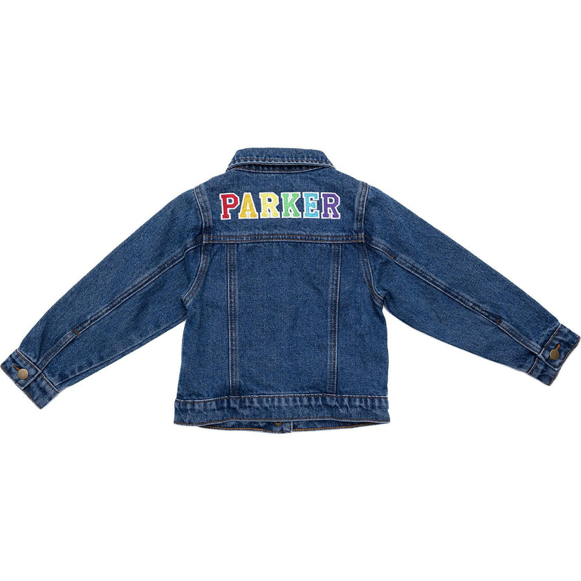 Custom Embroidered Washed Denim Jacket