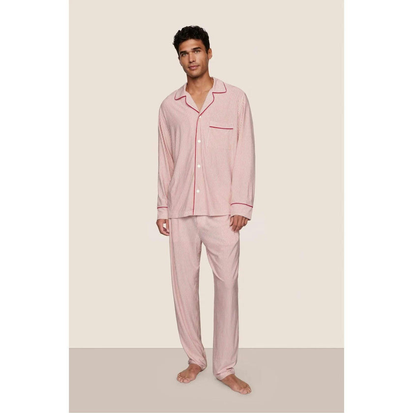 William Printed TENCEL Modal PJ Set, Red